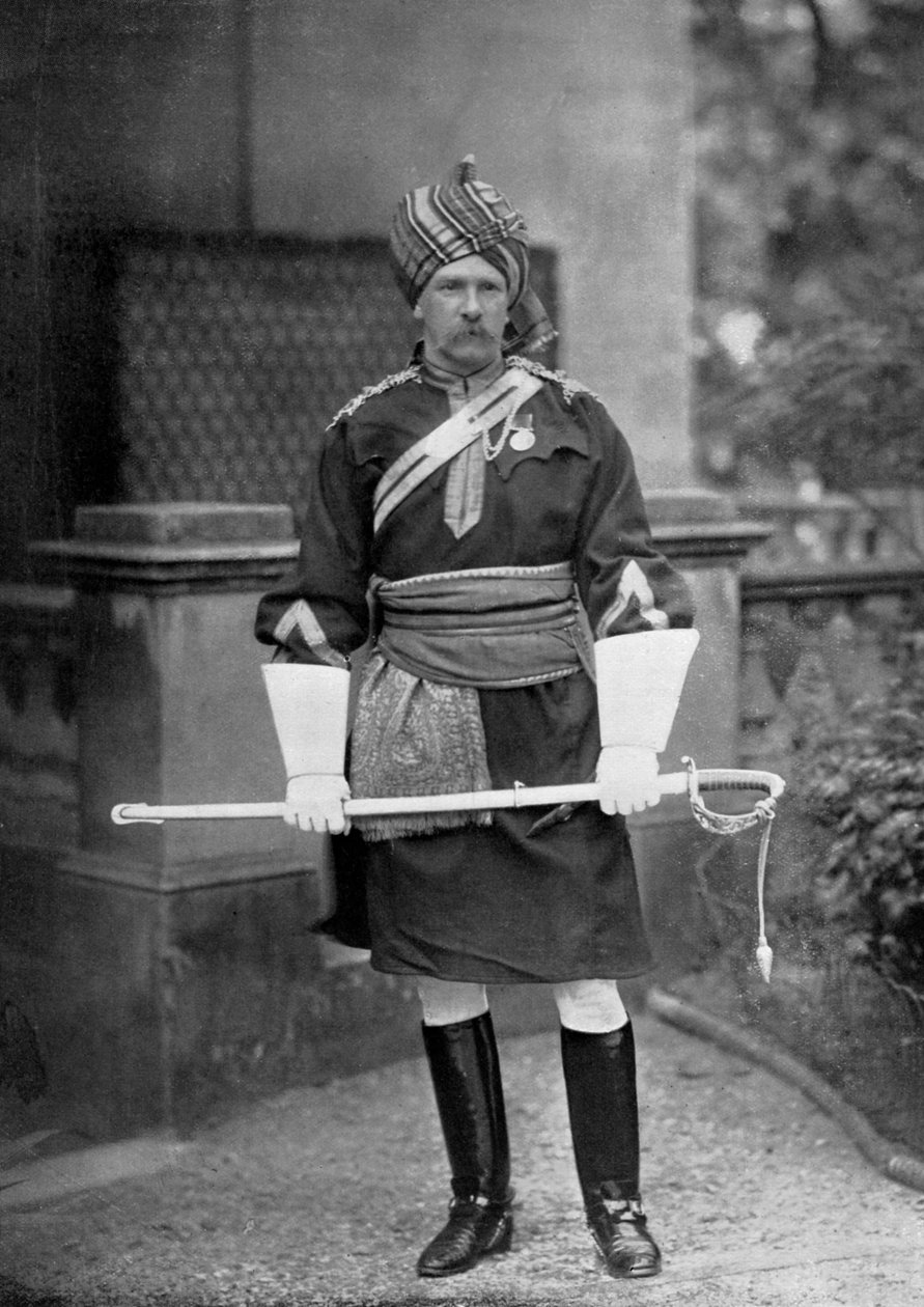 Oberstløjtnant GLR Richardson, chef for 18th Bengal Lancers, 1896. af Gregory and Co