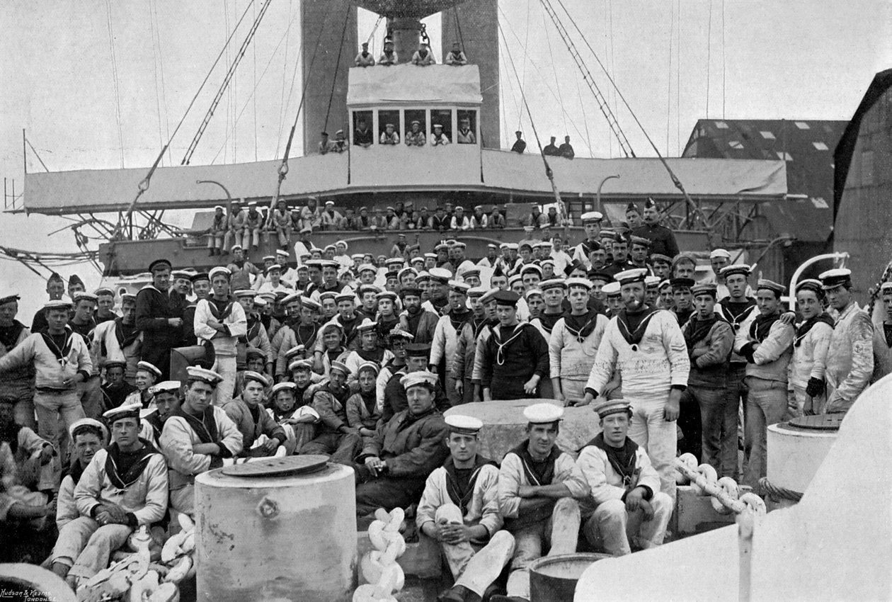 På forecastle af HMS Royal Sovereign, 1895 af Gregory and Co