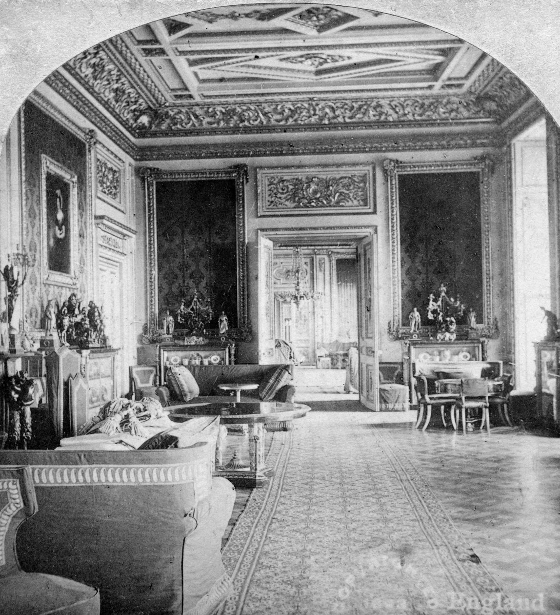 The Green Drawing Room, Windsor Castle, Windsor, Berkshire, slutningen af det 19. århundrede. af Griffiths Brothers