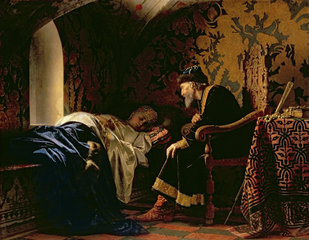 Zar Ivan den Forfærdelige beundrer Vasilia Melentevna, 1875 af Grigori Semenovich Sedov