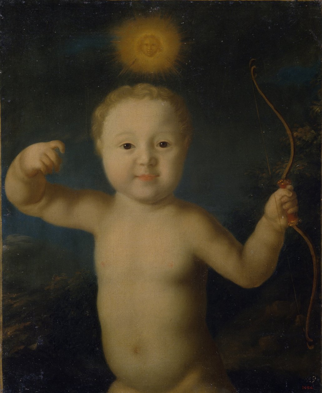 Portræt af Tsarevich Peter Petrovich af Rusland 1715-1719 som Amor, 1772 af Grigori Dmitrievich Molchanov