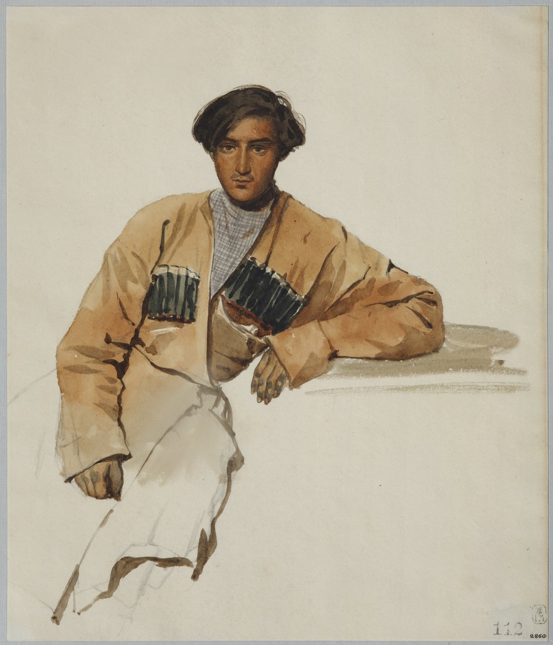 Portræt af Christophor Dmitrievich Sanikidze, 1841 af Grigori Grigorevich Gagarin