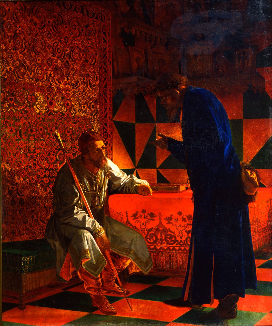 Ivan IV og Malyuta Skuratov, 1870 af Grigori Semenovich Sedov