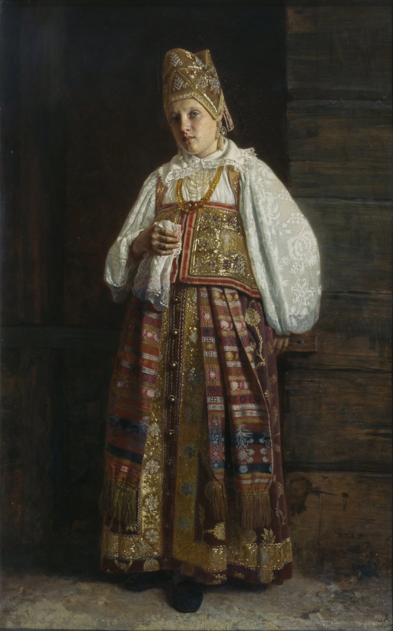 Kvinde fra Kursk i traditionelt russisk tøj, 1871 af Grigori Semenovich Sedov