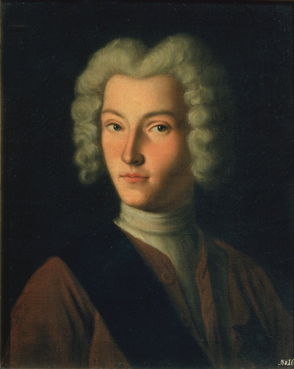 Portræt af zar Peter II (1715-30) af Grigory Dmitriev Molchanov
