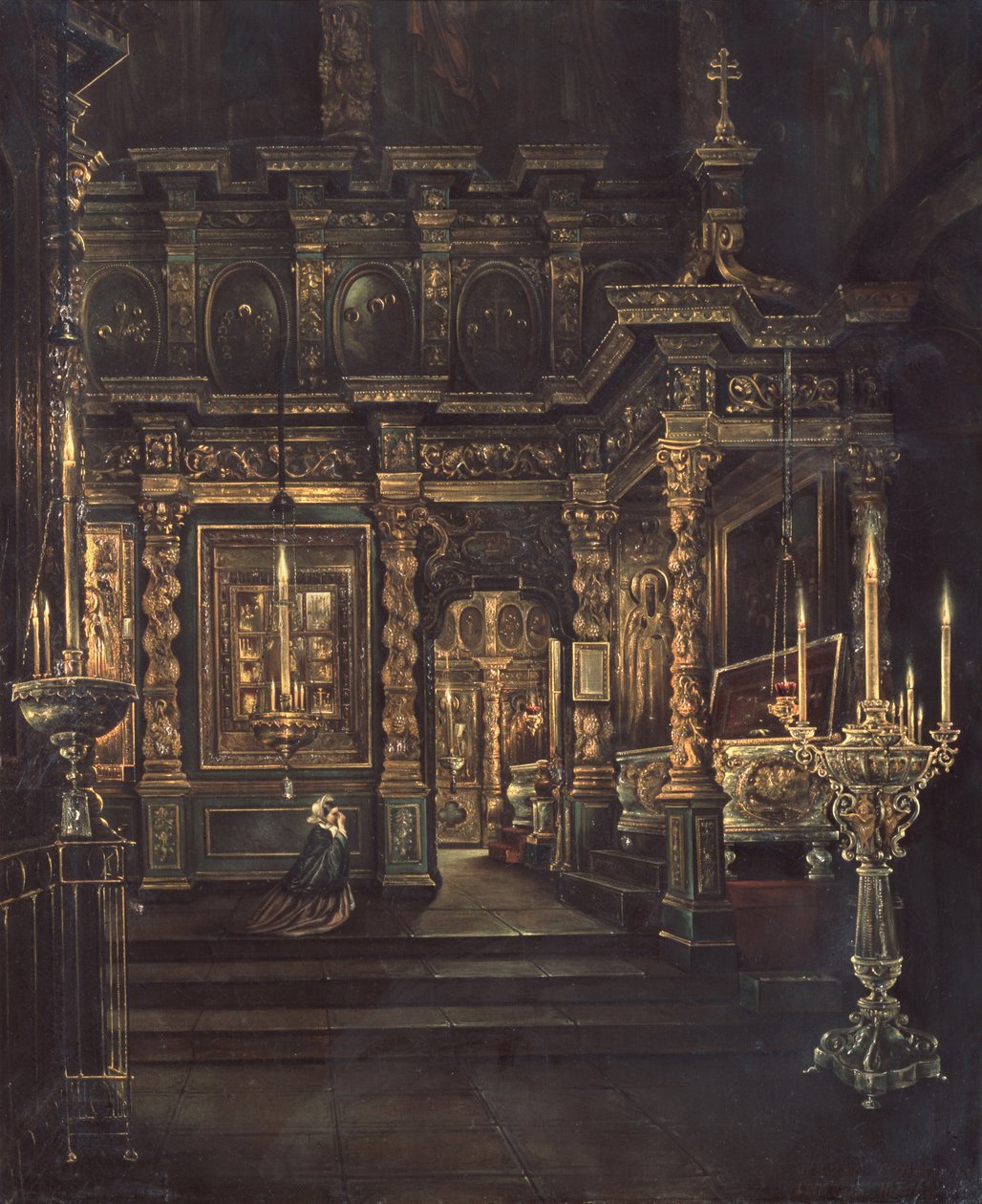 I antagelsen af den hellige jomfrukatedral i Rostov, 1862 af Grigory Vasilievich Yurov