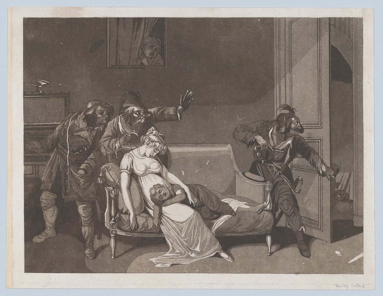 Første scene af tyve, ca. 1805. af Gror