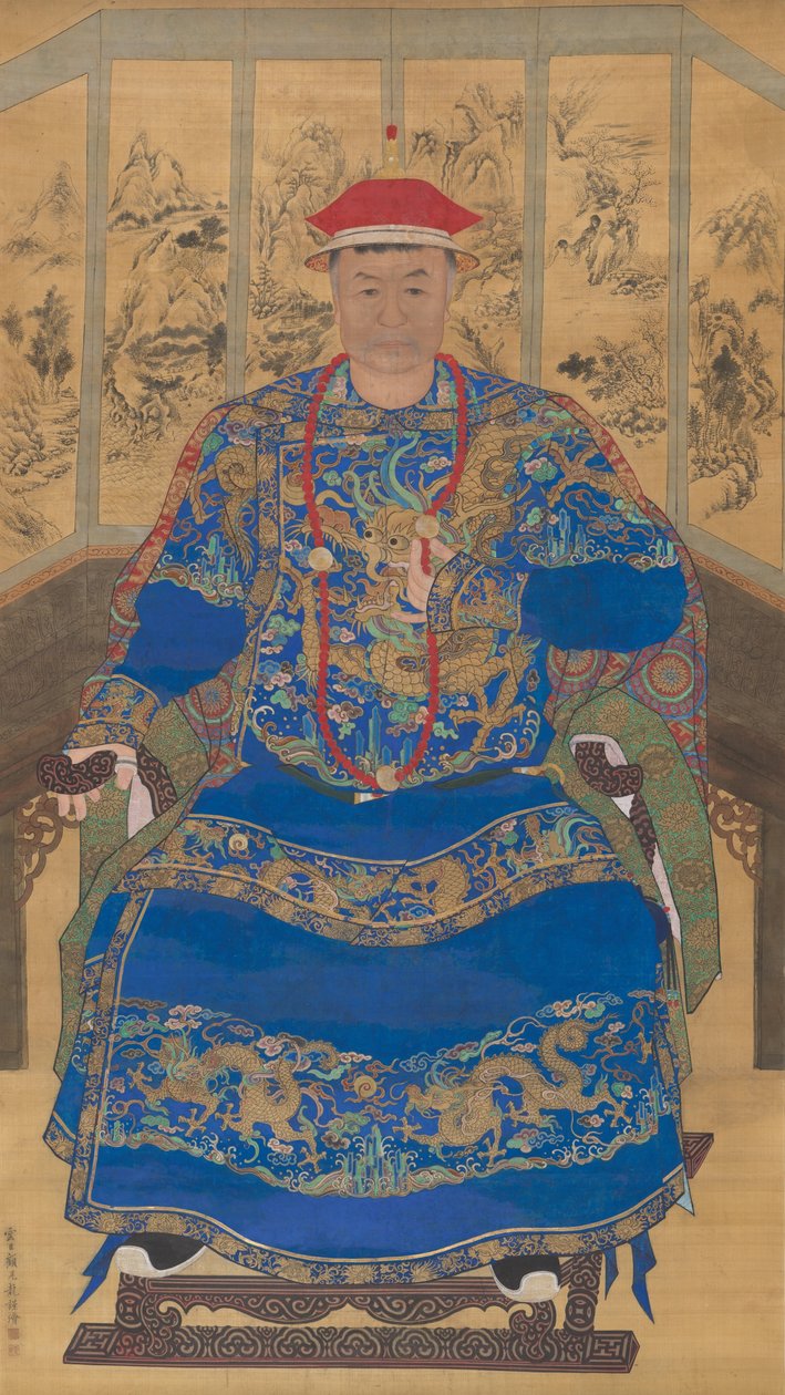 Portræt af en manchu-prins af Gu Jianlong