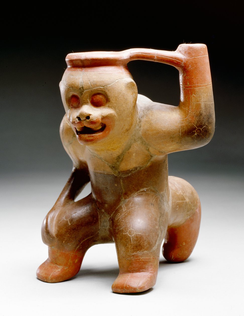 Abefigurbeholder, 1-300 (keramik) af Guanacaste Nicoya Culture