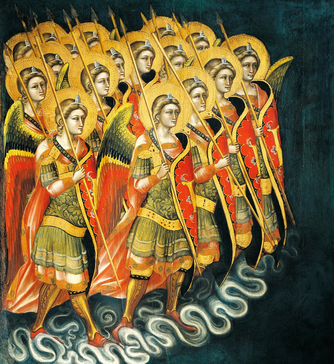Bevæbnet band af engle, af Guariento (aktiv 1338-1367 eller 1370) af Guariento di Arpo