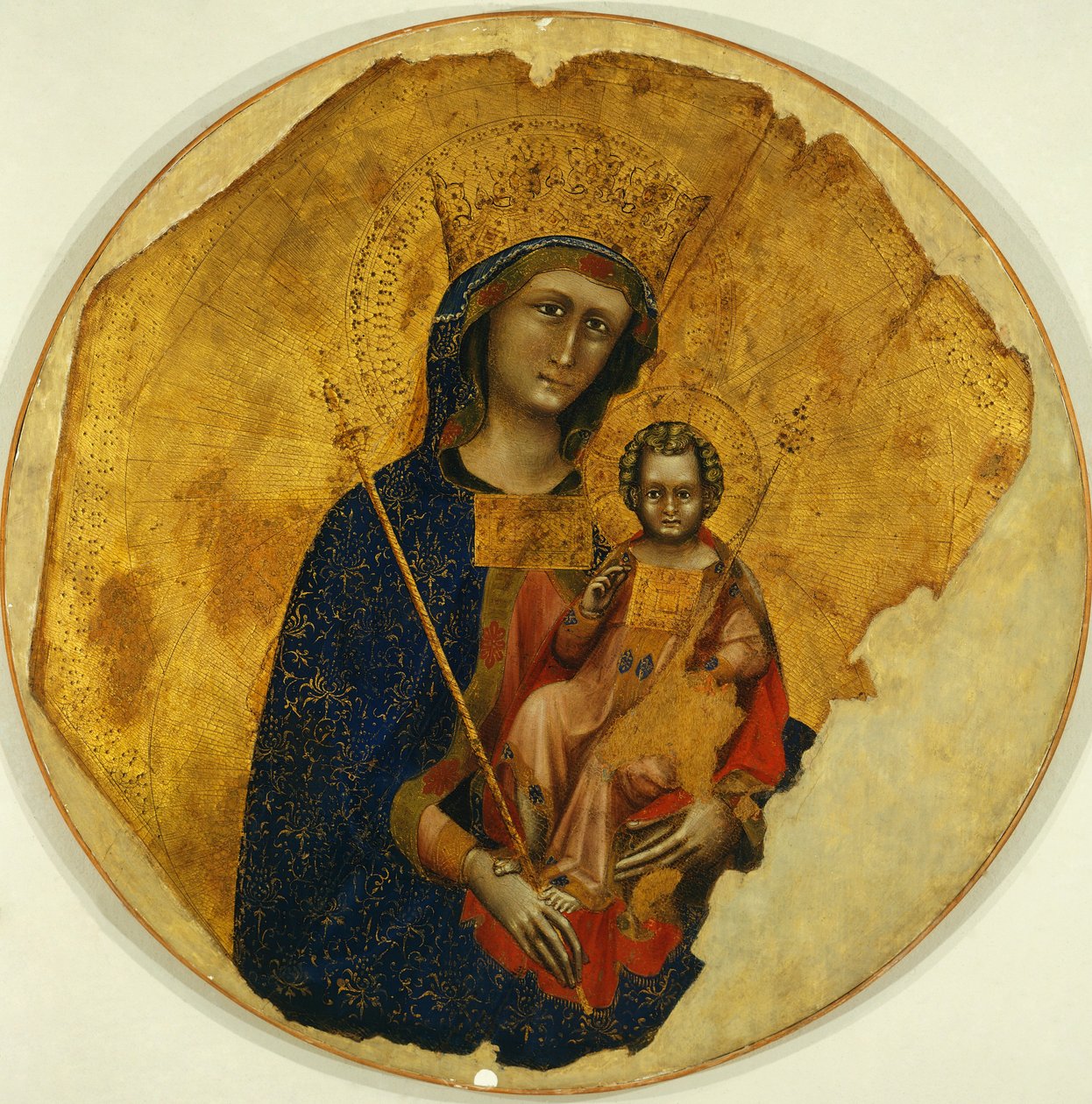 Madonna med barn, af Ridolfo Guariento eller Guariento di Arpo (aktiv fra 1338 til 1370) af Guariento di Arpo