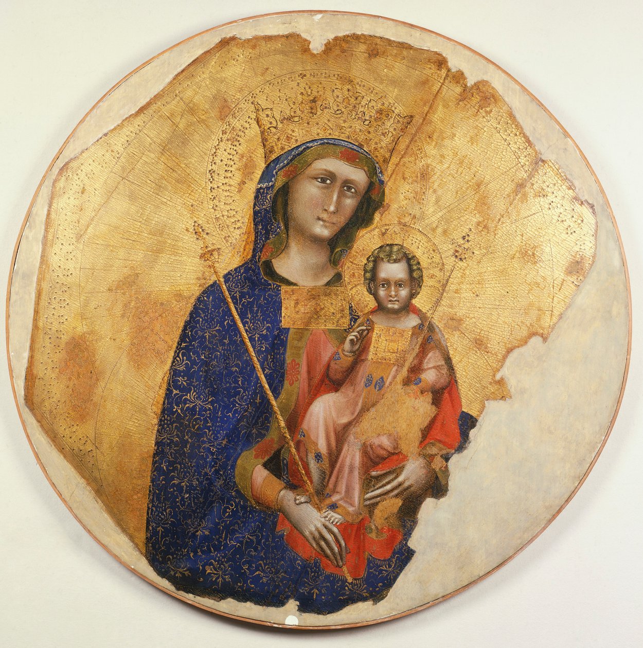 Madonna med barn, af Ridolfo Guariento eller Guariento di Arpo (aktiv fra 1338 til 1370) af Guariento di Arpo