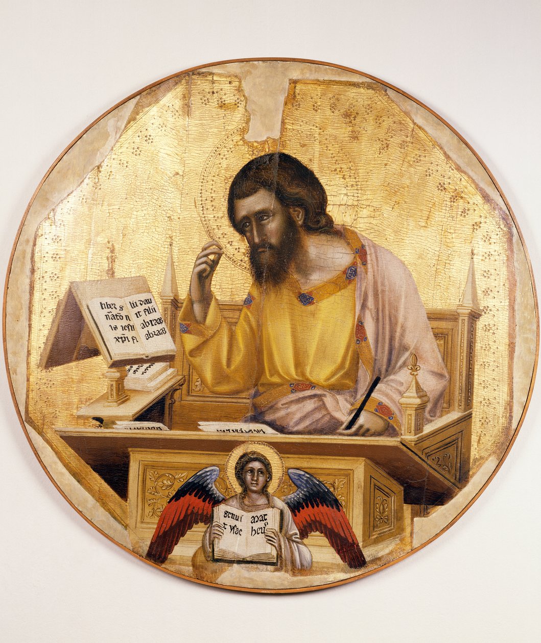 St Matthew, af Guariento di Arpo (aktiv 1338 - død 1367 eller 1370), maleri på træ. af Guariento di Arpo