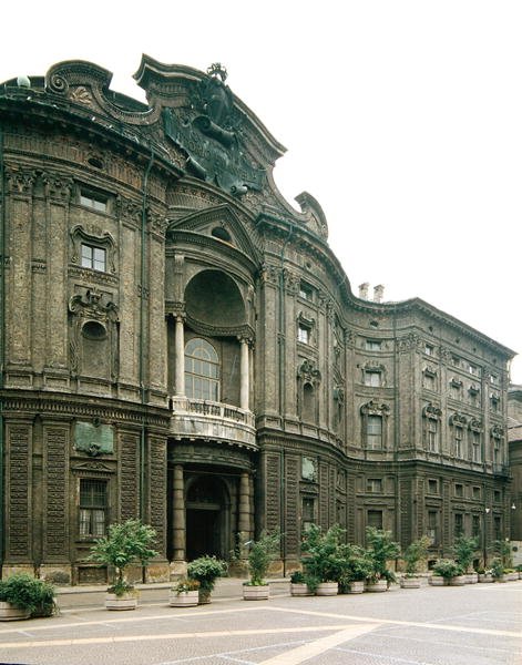 Facade af Palazzo Carignano (foto) af Guarino Guarini