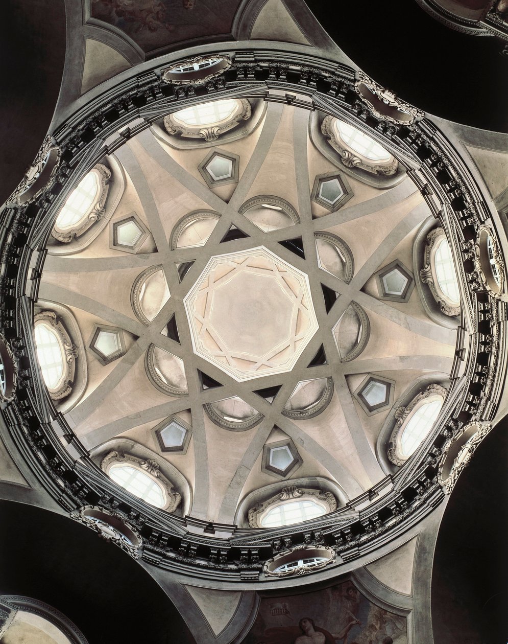 Kuppelen af ​​kirken San Lorenzo dei Teatini, Torino af Guarino Guarini