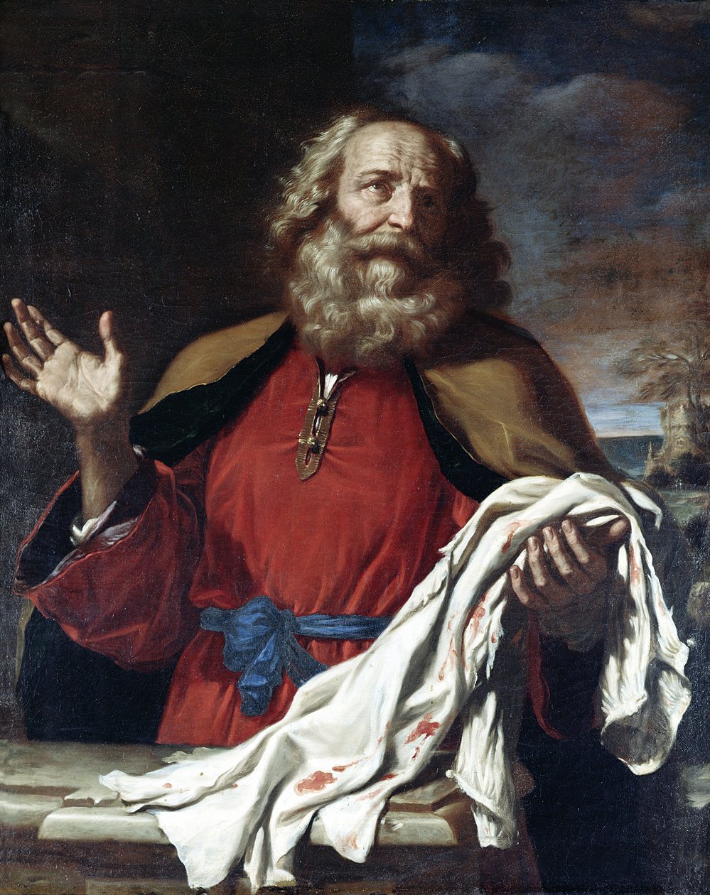 Jakob modtager Josefs frakke af Giovanni Francesco Barbieri