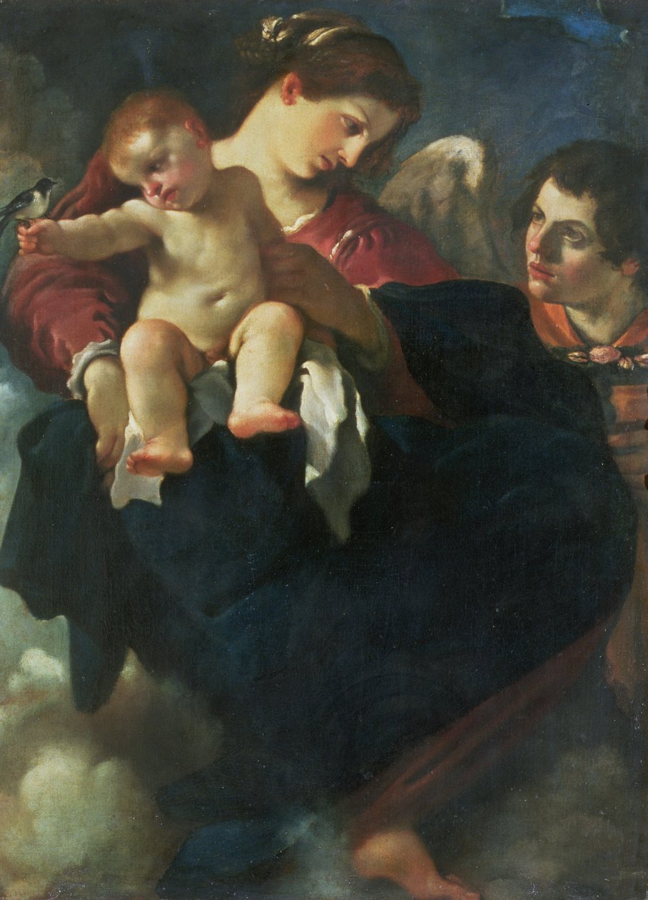 Madonna og barn med en svale (Madonna della Rondinella) af Giovanni Francesco Barbieri