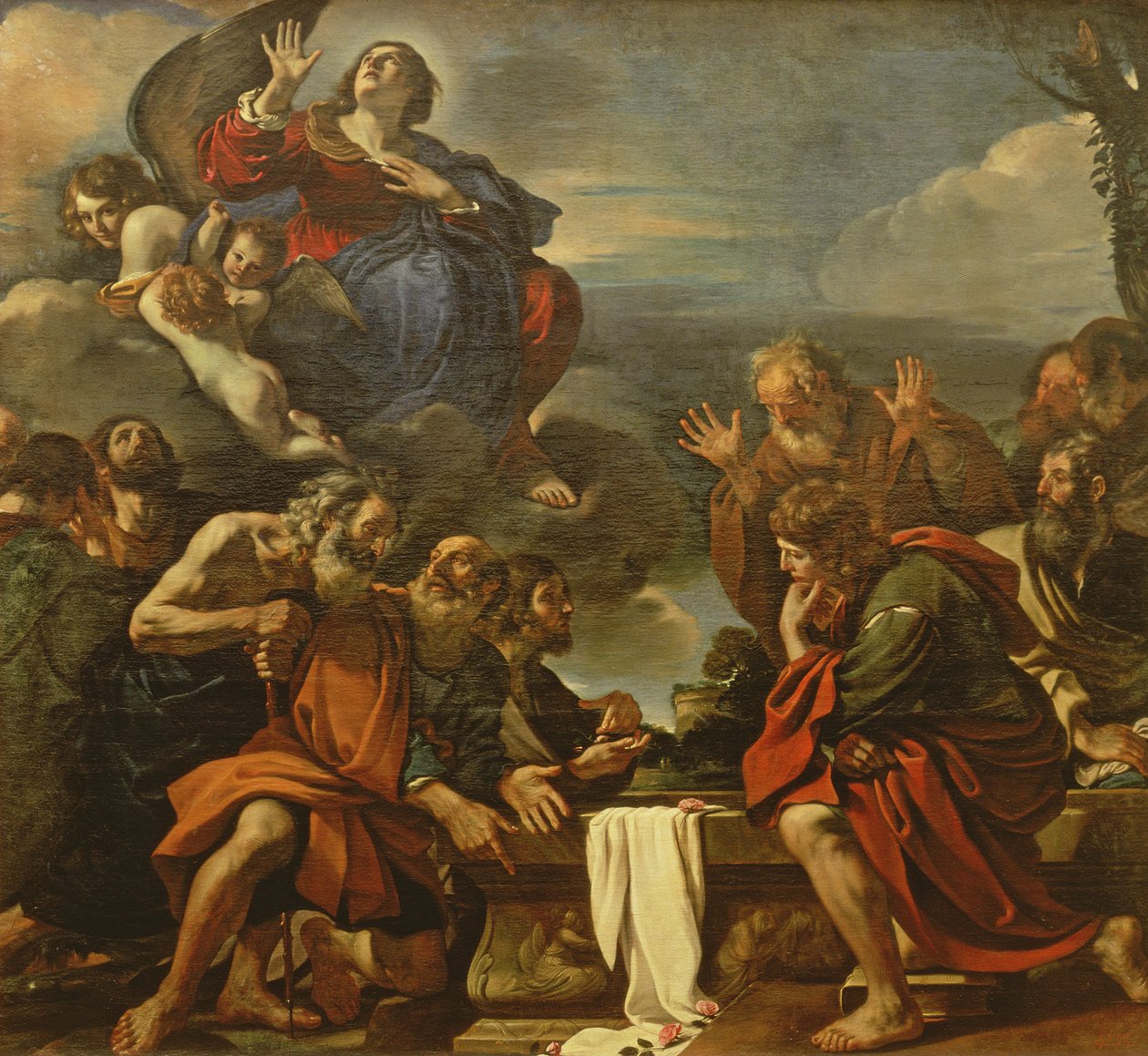 Jomfruens antagelse, 1623 af Giovanni Francesco Barbieri