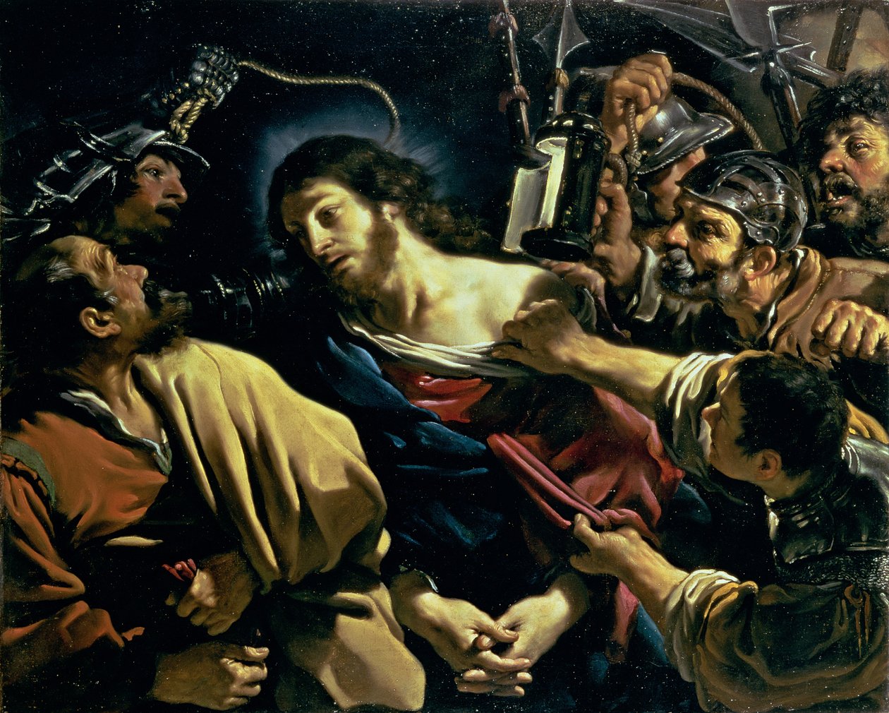 Kristi forræderi, ca. 1621 af Giovanni Francesco Barbieri