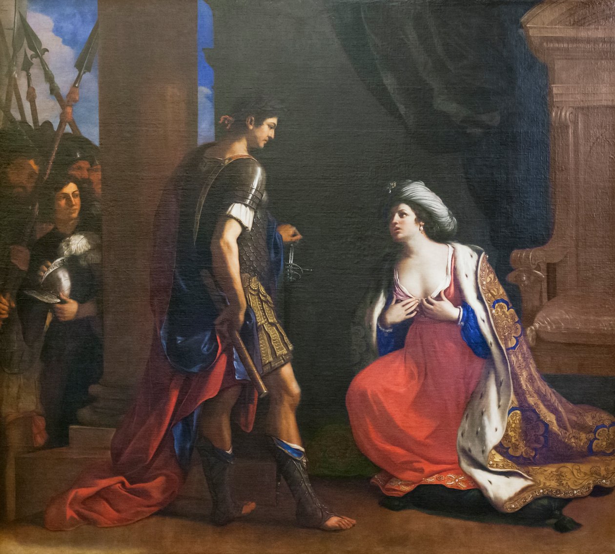 Cleopatra før Octavianus af Guercino (1591 1666)
