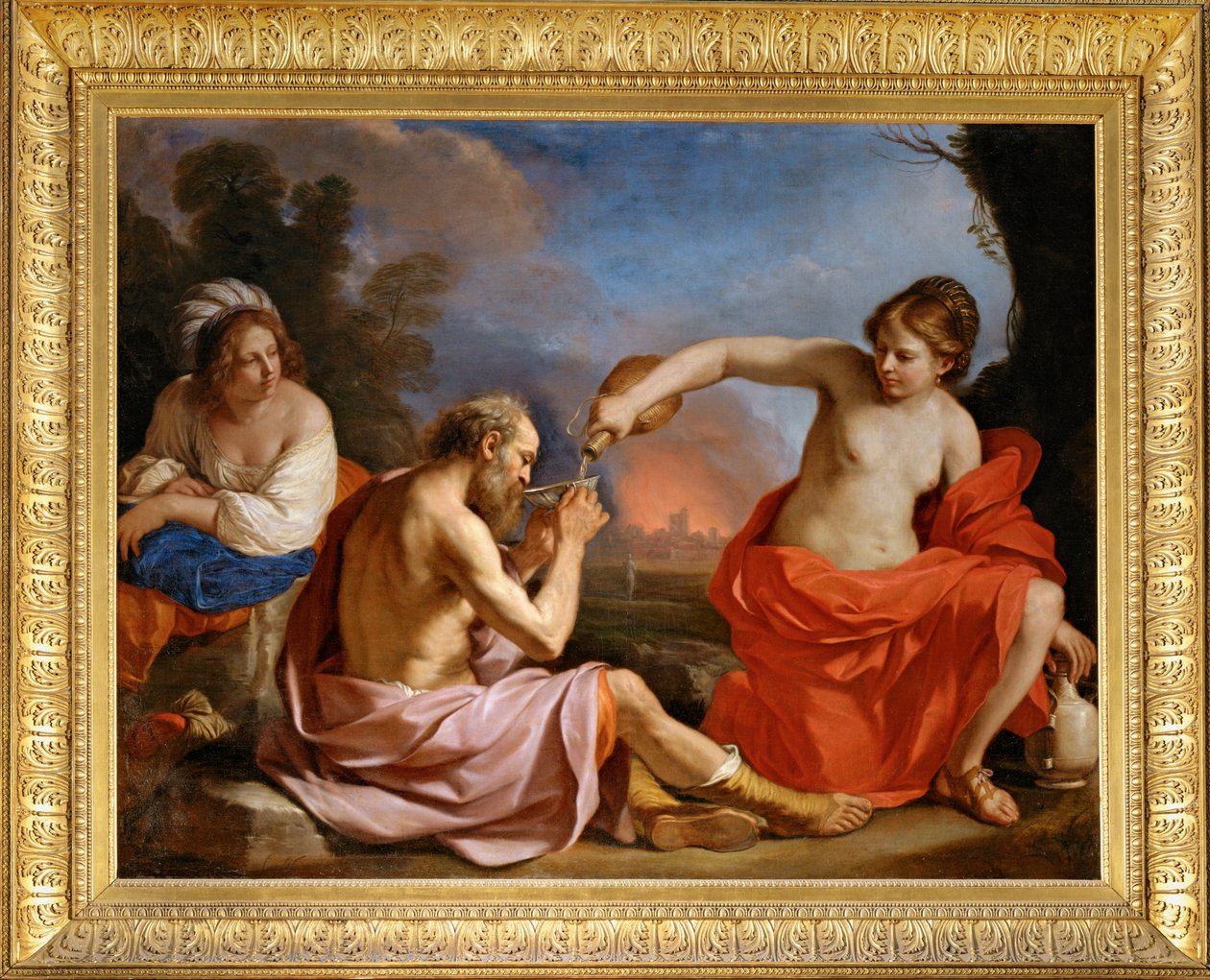 Loth et ses filles - Loth og hans døtre ... af Guercino (1591-1666)