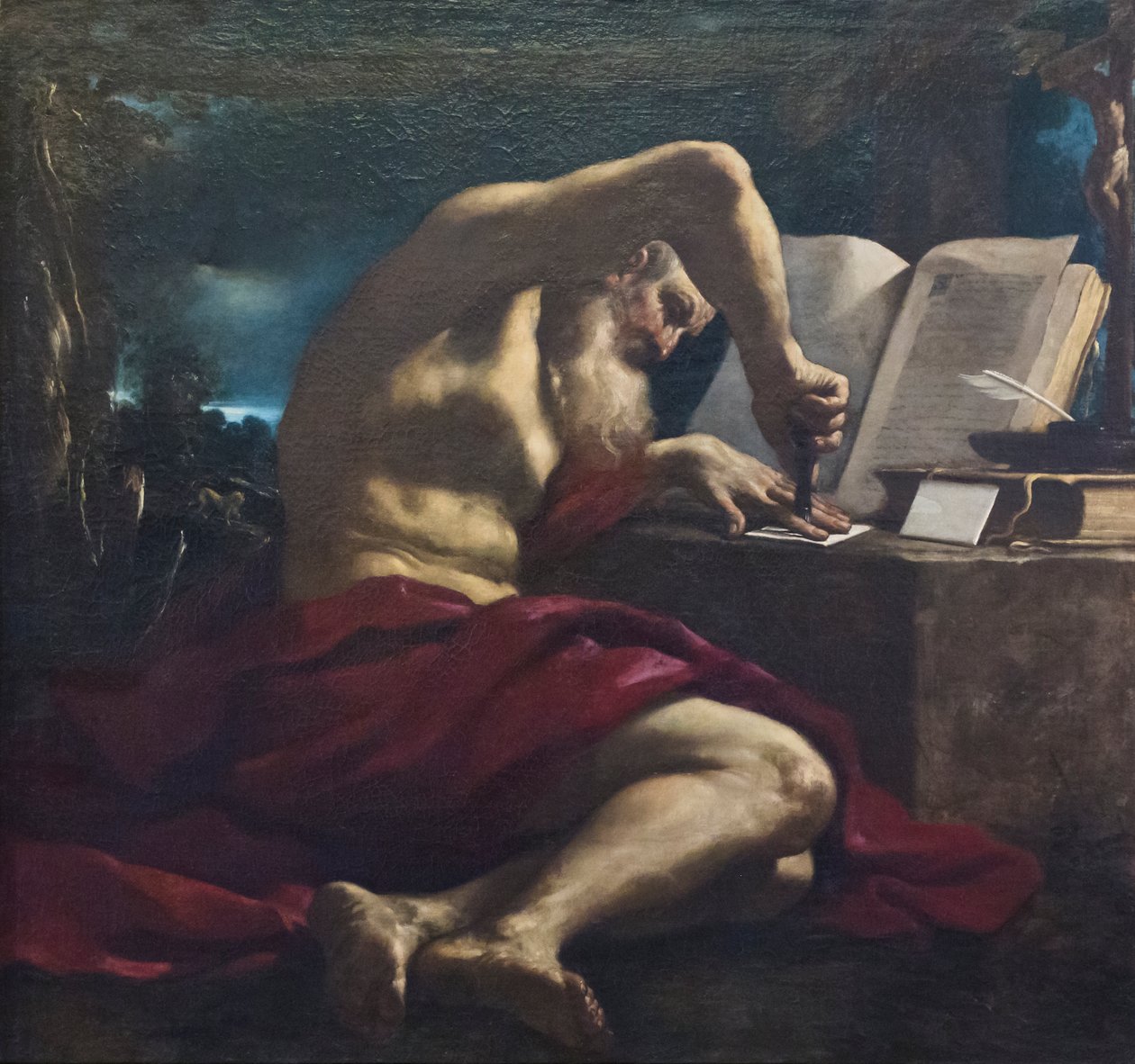 Saint Luke, Guercino og værksted af Guercino (1591 1666)