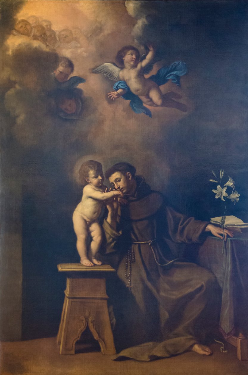 Sankt Antonius af Padova af Guercino (1591 1666)