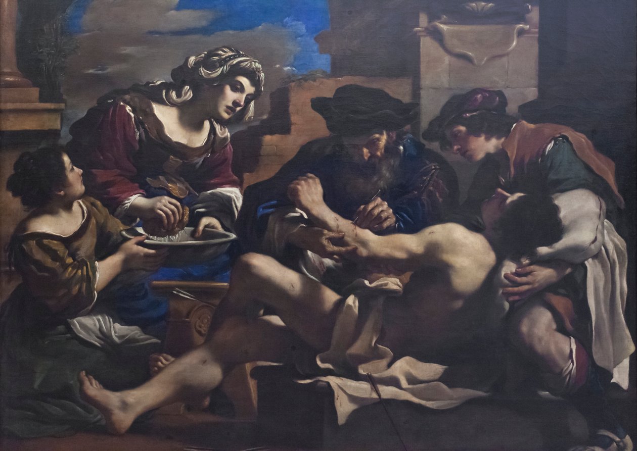 Sankt Sebastian passet af Irene af Guercino (1591 1666)