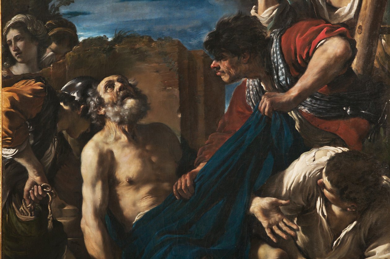 The Martyrium of St. Peter, detalje af 2384646 af Guercino (1591 1666)