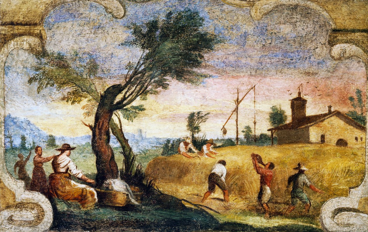 Høsten, fresko af Giovanni Francesco Barbieri, kendt som il Guercino (1591-1666). af Guercino