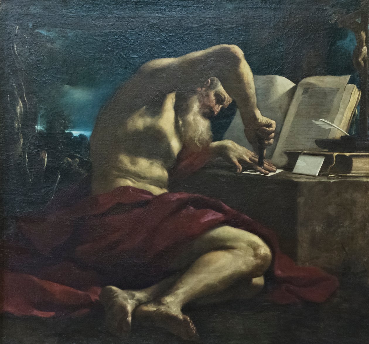 Sankt Lukas af Guercino (1591 1666) (studio)