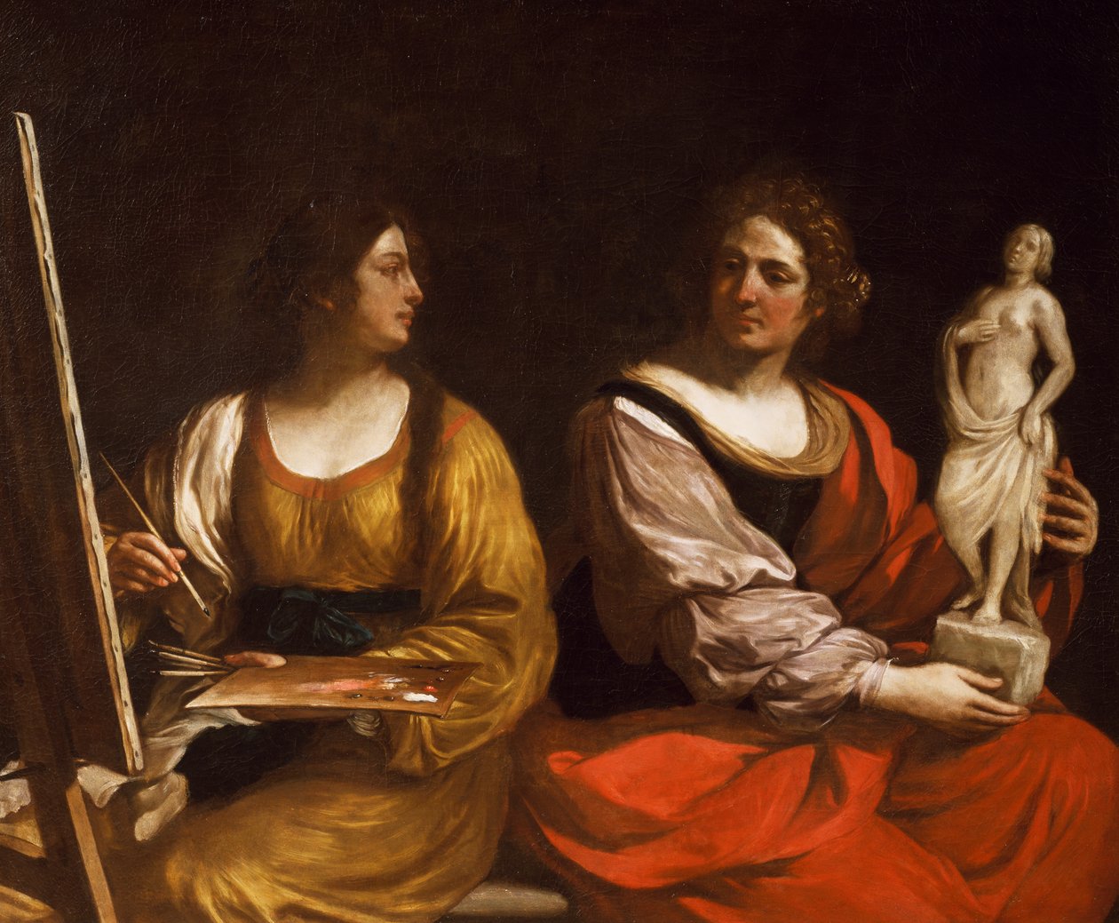 Allegori om maleri og skulptur, af Giovanni Francesco Barbieri, kendt som Guercino af Guercino