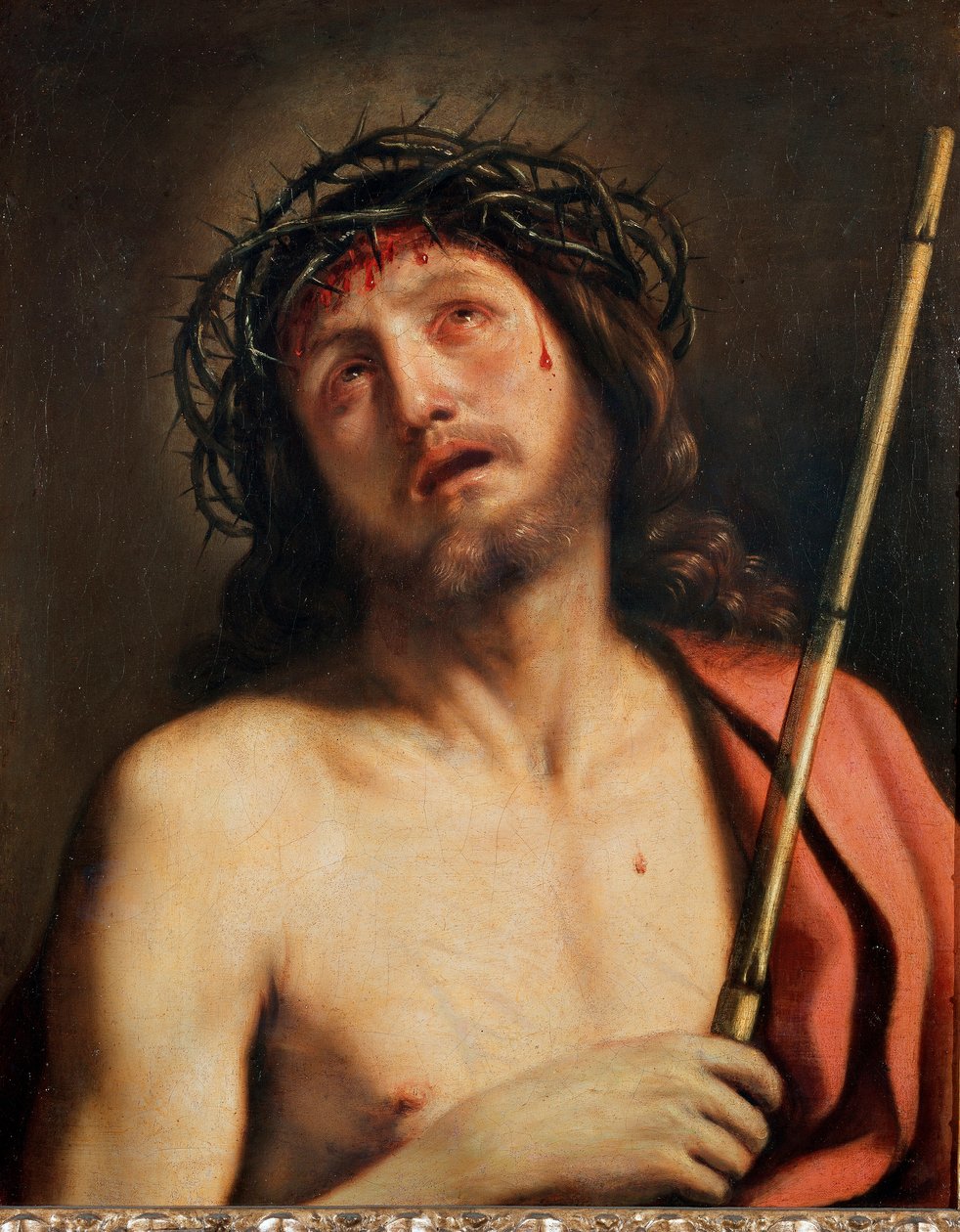 Ecce Homo-maleri af Giovanni Francesco Barbieri Guerchin dit Il Guercino (1591-1666) 1618 omkring Rom, Galleria Corsini af Guercino