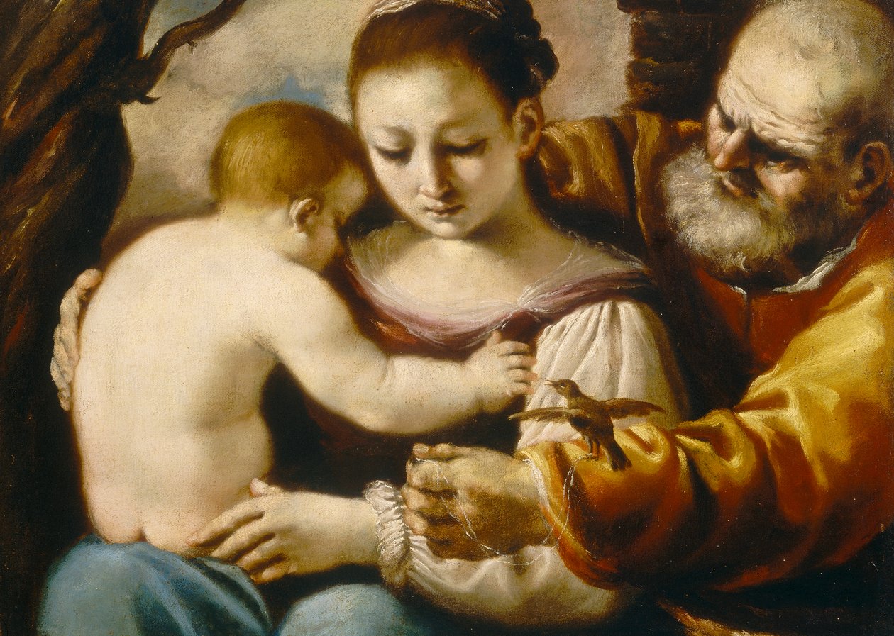 Hellige Familie af Guercino