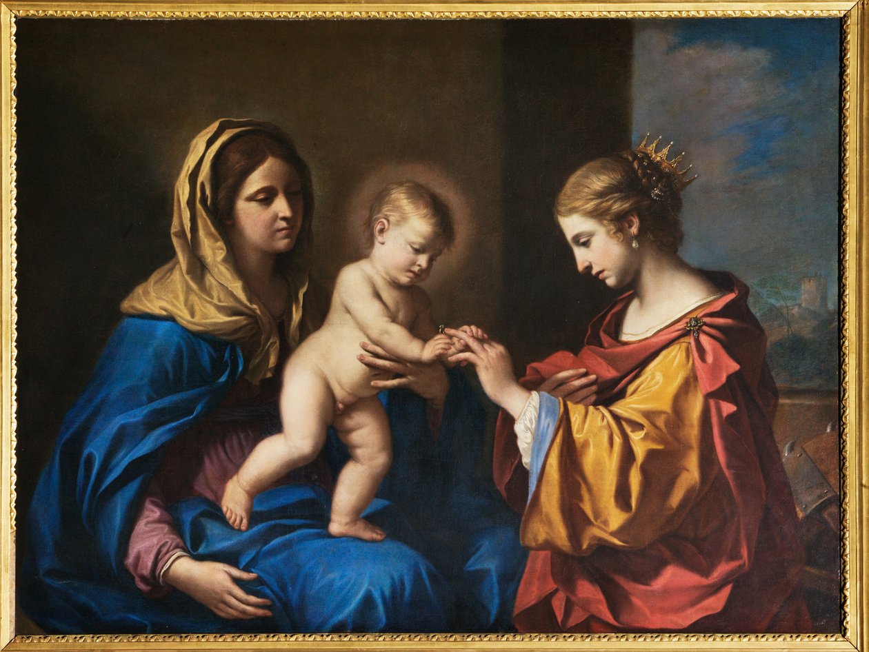 Saint Catherines mystiske ægteskab af Guercino