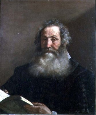 Portræt af en gammel mand af Guercino