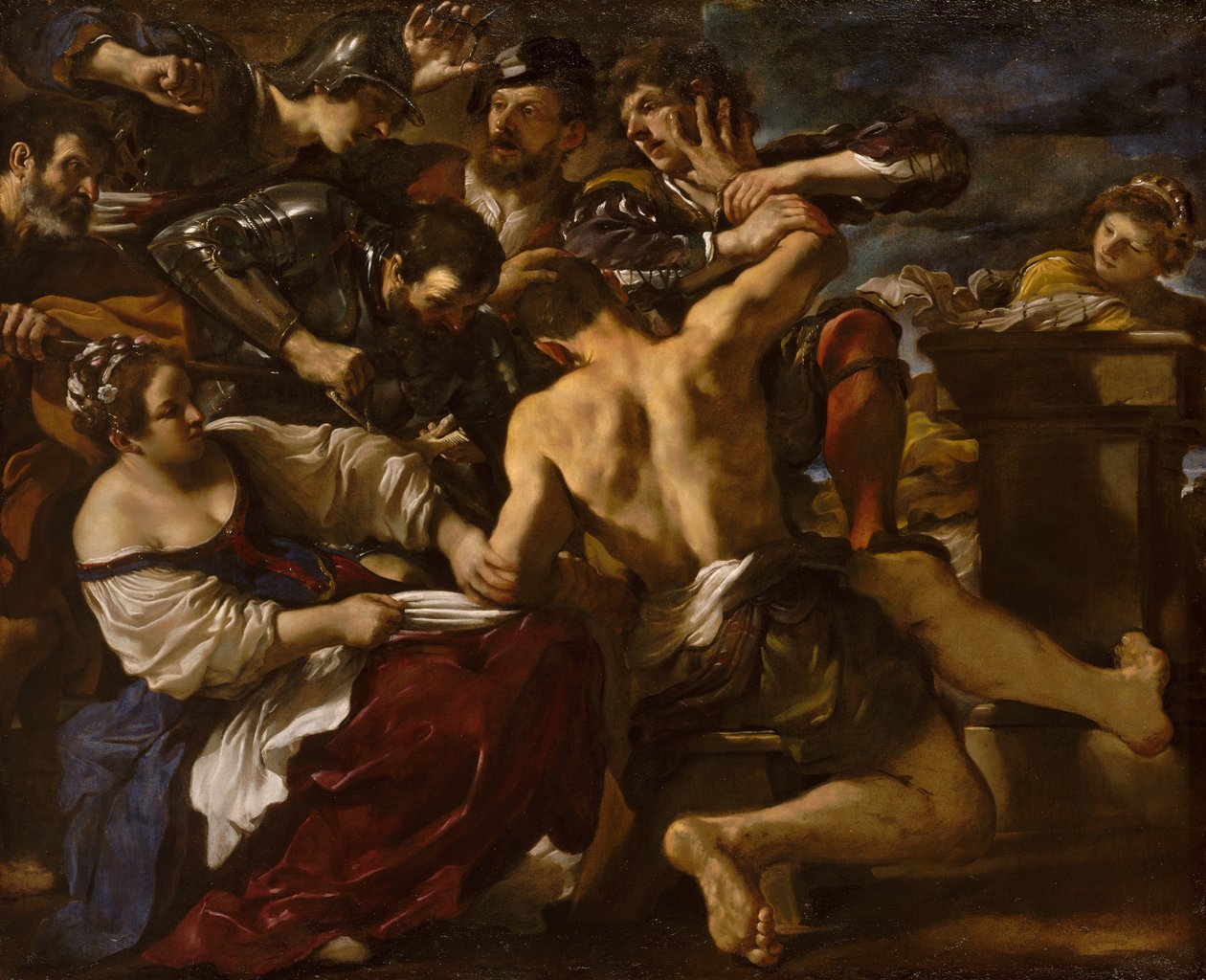 Samson fanget af filistrene af Guercino (1591 1666)