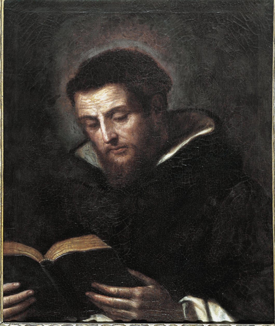 St Dominic (olie på lærred af Guercino