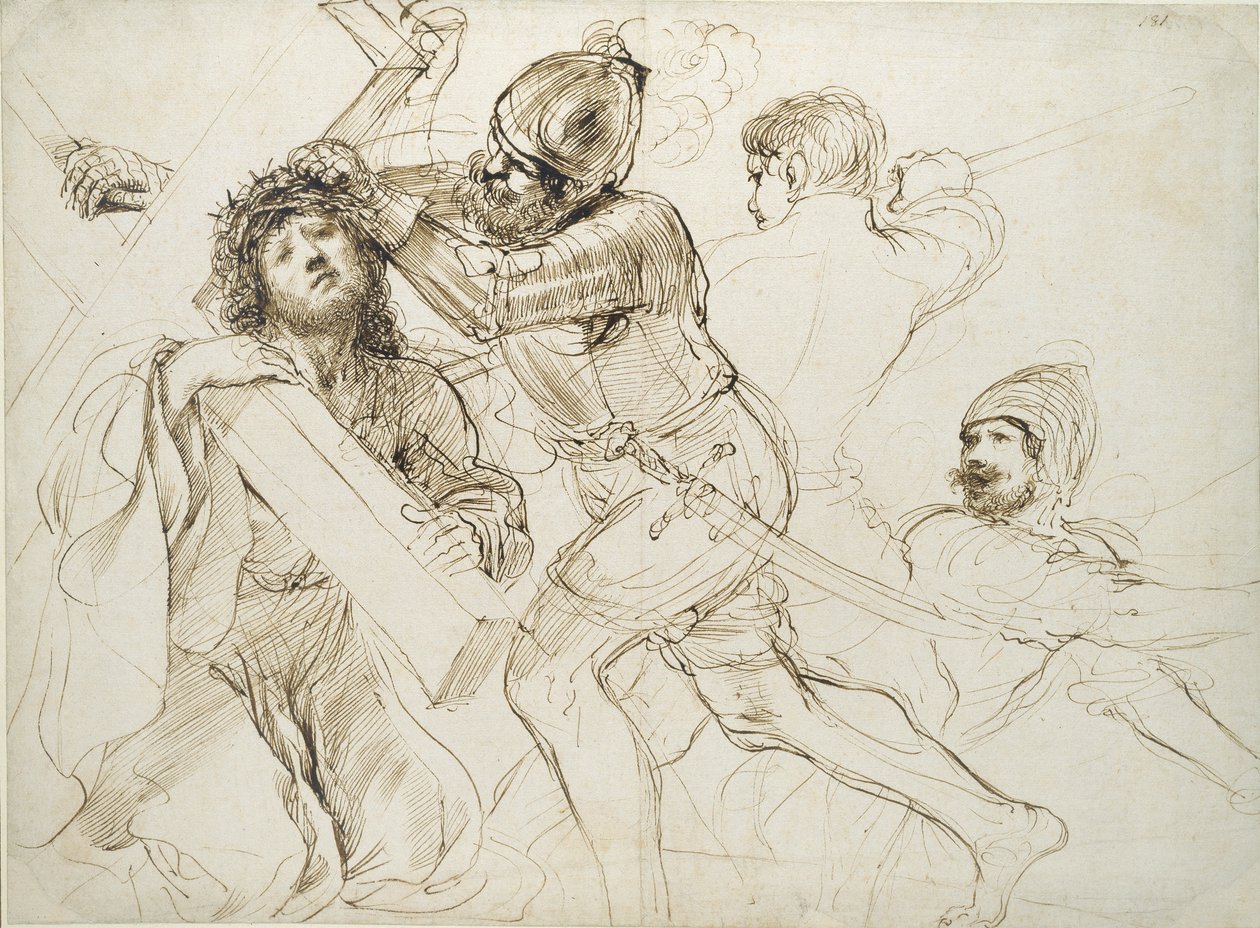 Kristus bærer korset, c1625-1628 af Guercino