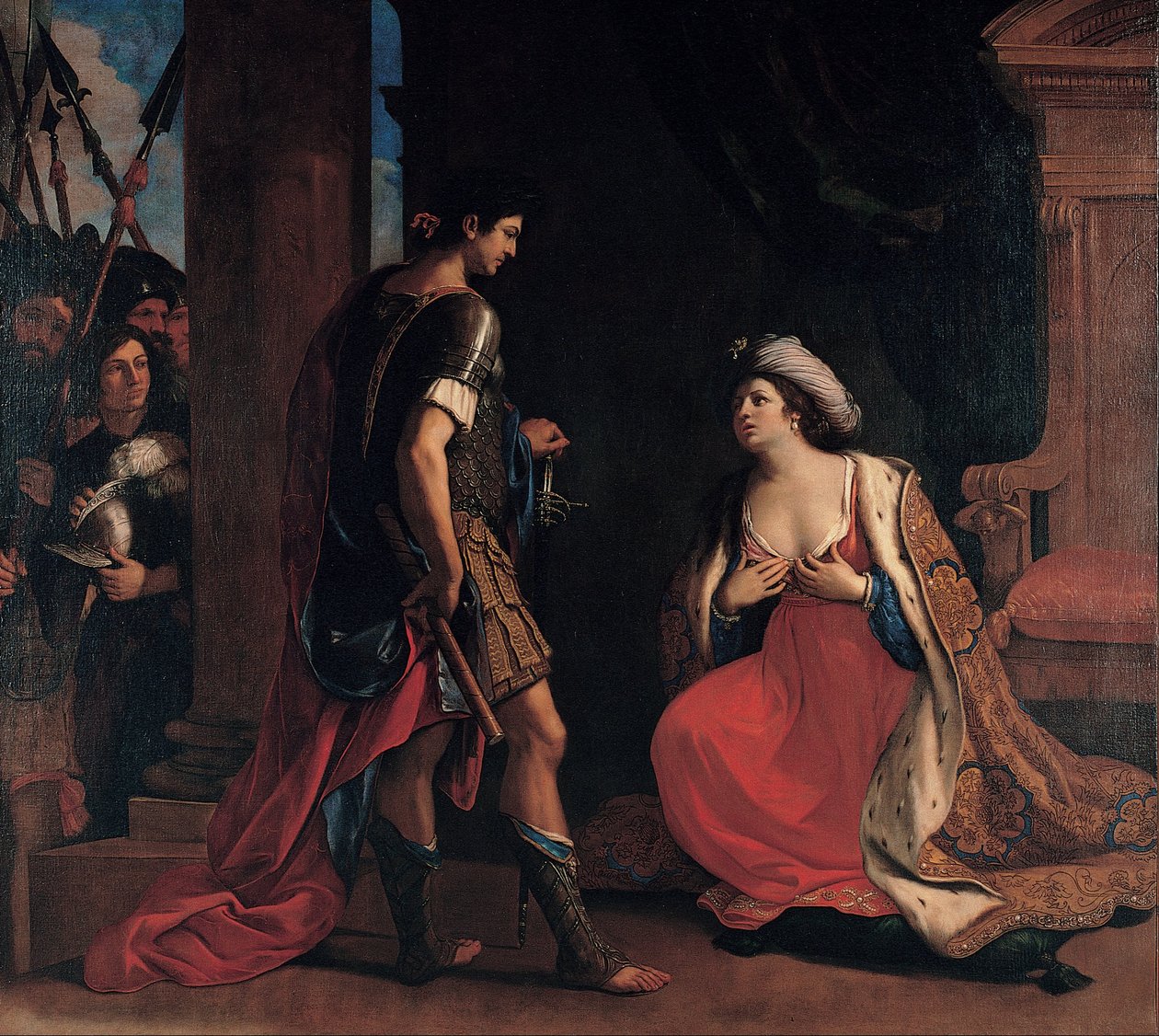 Kleopatra og Octavian af Guercino