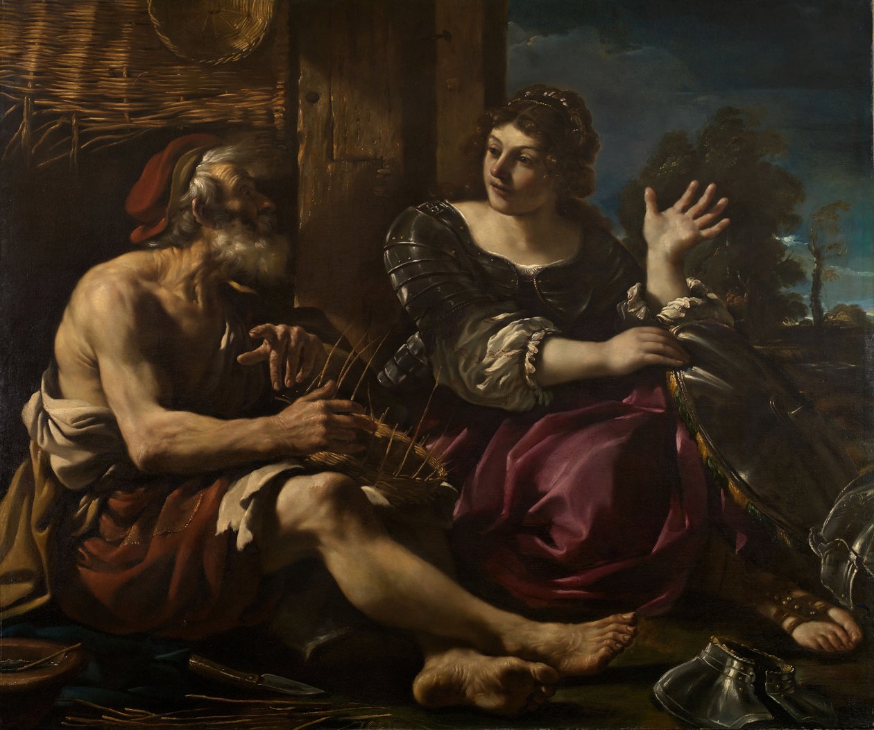 Erminia og hyrden, 1619-20. af Guercino
