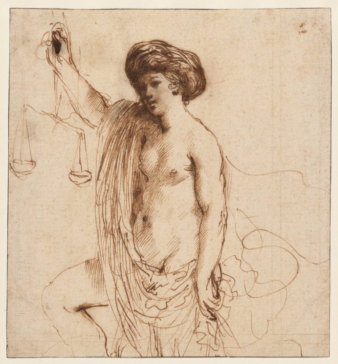Personifikation af retfærdigheden af Guercino
