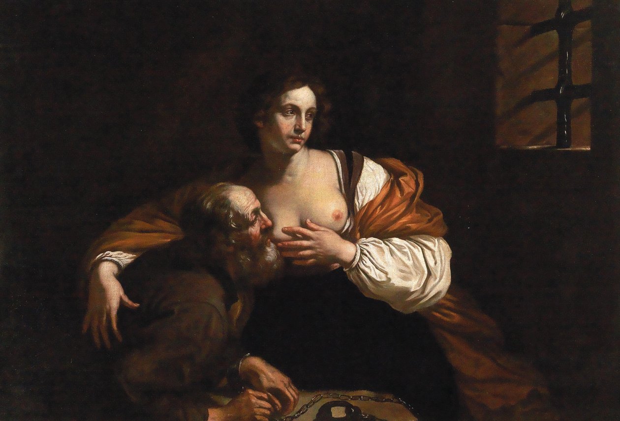 romersk velgørenhed. af Guercino