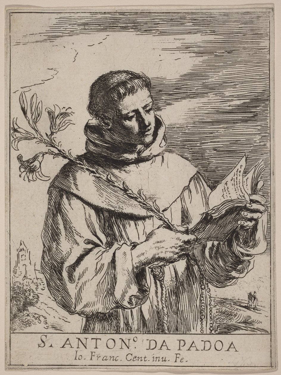 Sankt Antonius af Padova af Guercino