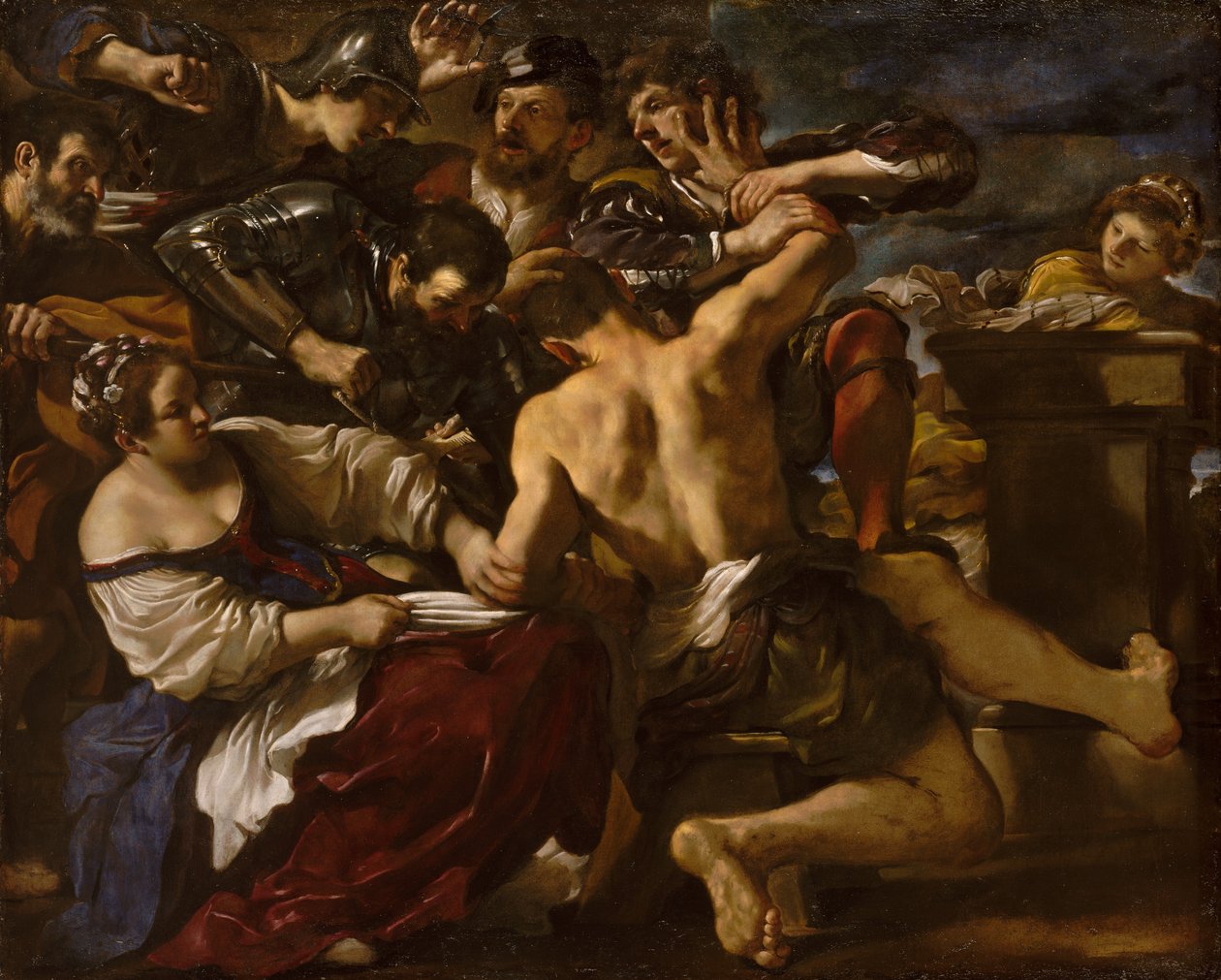 Samson fanget af filistrene, 1619. af Guercino