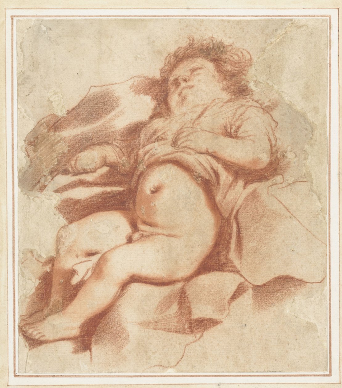 Studie af et sovende barn af Guercino