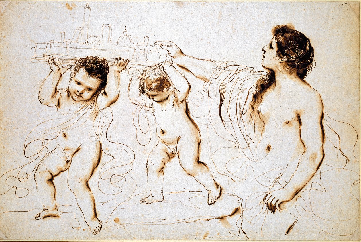 Byen Bolognas emblem, 1625-1629 af Guercino