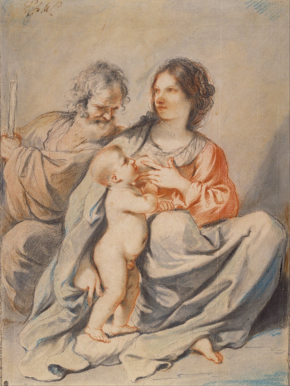 Den hellige familie af Guercino