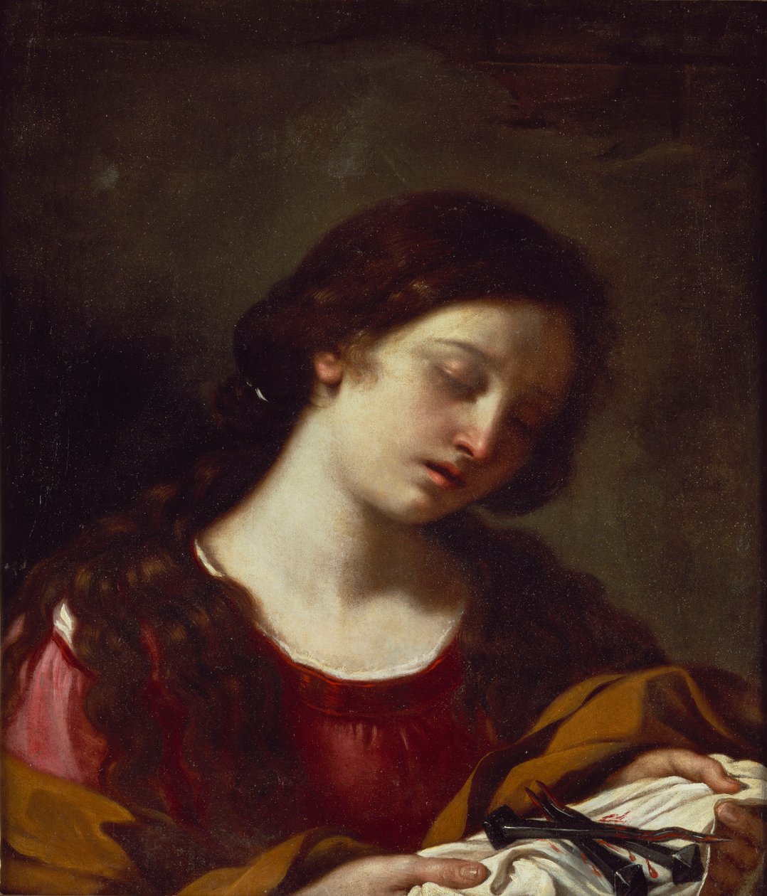 Magdalen betragter passionens negle af Guercino