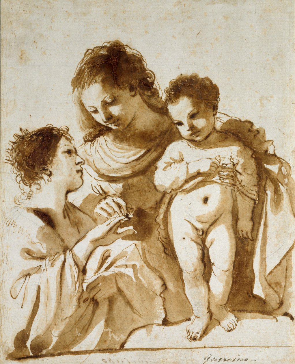 Katarinas mystiske ægteskab, 1618-1619 af Guercino